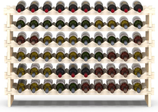 Cantinetta Portavino in Legno con 60 Scomparti Por