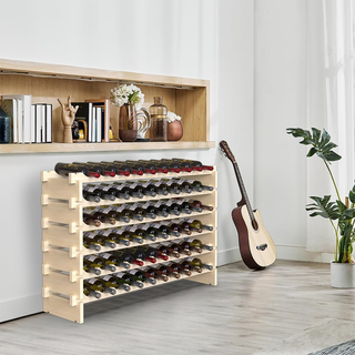 Cantinetta Portavino in Legno con 60 Scomparti Por