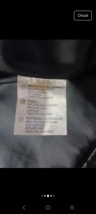 Giubbotto uomo ecopelle stile chiodo nero