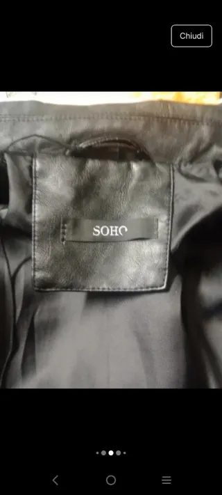 Giubbotto uomo ecopelle stile chiodo nero