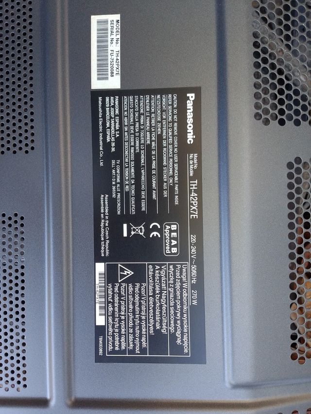 TV Panasonic 42"Plana para Piezas