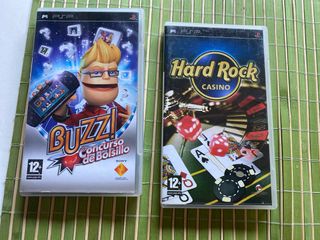 2 Juegos PSP, Buzz! y Hard Rock Casino.