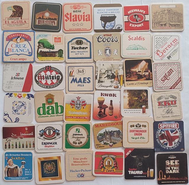 Colección de posavasos de cerveza