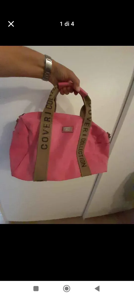 Borsone Coveri Collection Rosa e Beige