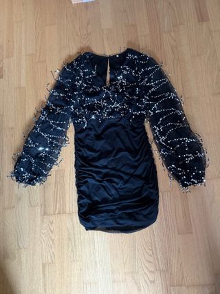 Vestido fiesta Shein lentejuelas negro