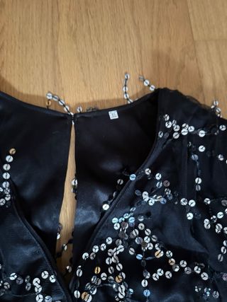 Vestido fiesta Shein lentejuelas negro