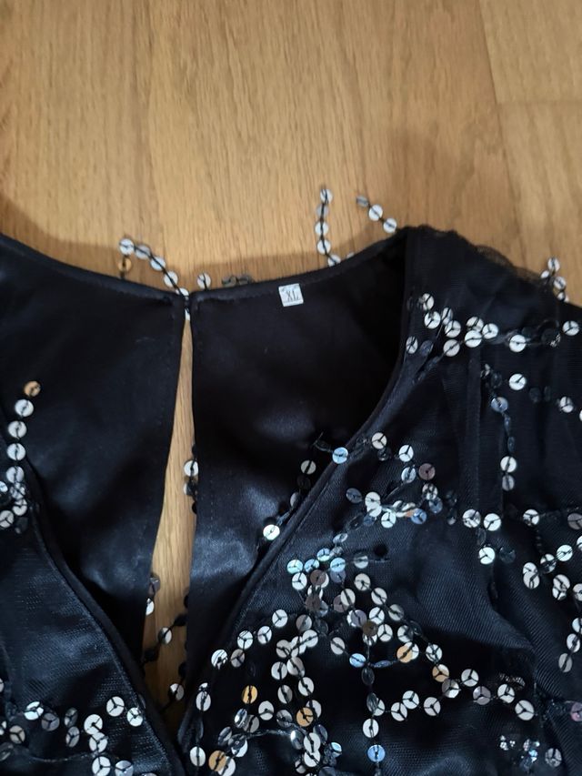 Vestido fiesta Shein lentejuelas negro