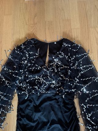 Vestido fiesta Shein lentejuelas negro