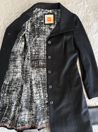 Abrigo BOSS Negro Mujer