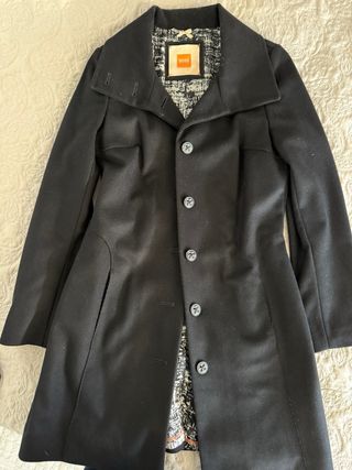 Abrigo BOSS Negro Mujer
