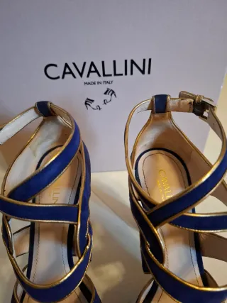 Sandali Cavallini Blu e Oro