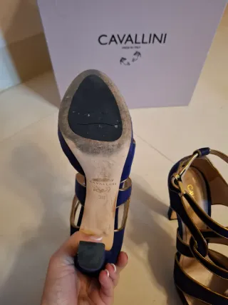 Sandali Cavallini Blu e Oro