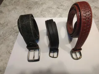 Tre cinture uomo pelle e similpelle