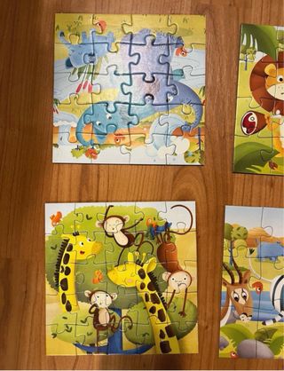 4 Puzzles Educa Animales Progresivos