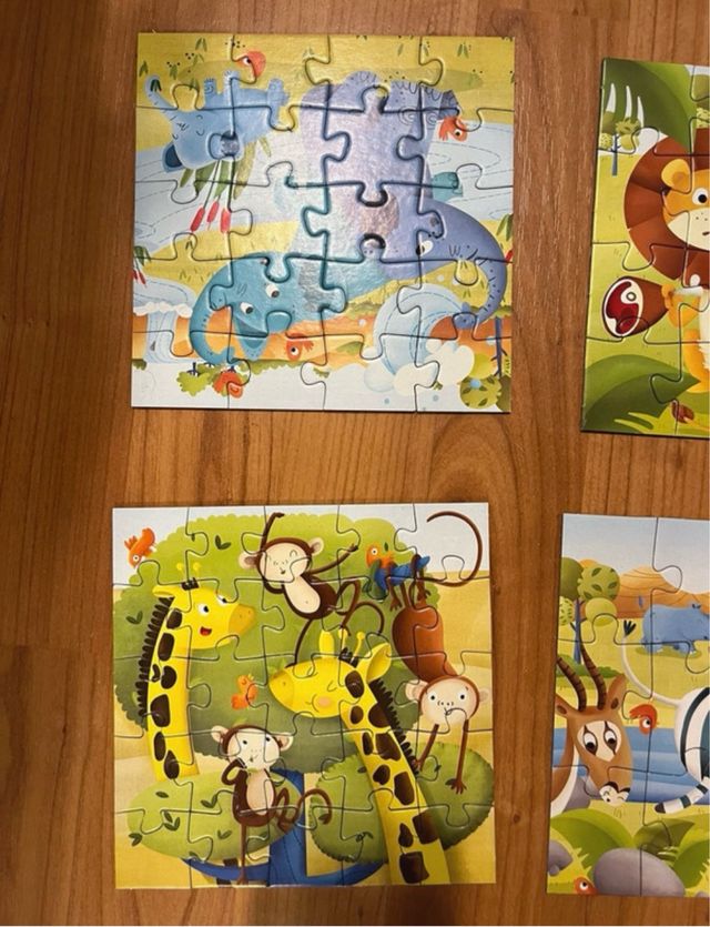 4 Puzzles Educa Animales Progresivos