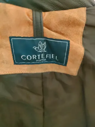 Cazadora de cuero Cortefiel hombre marrón