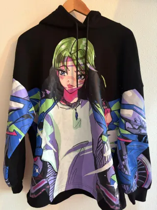 Sudadera Billie Eilish x Bershka anime