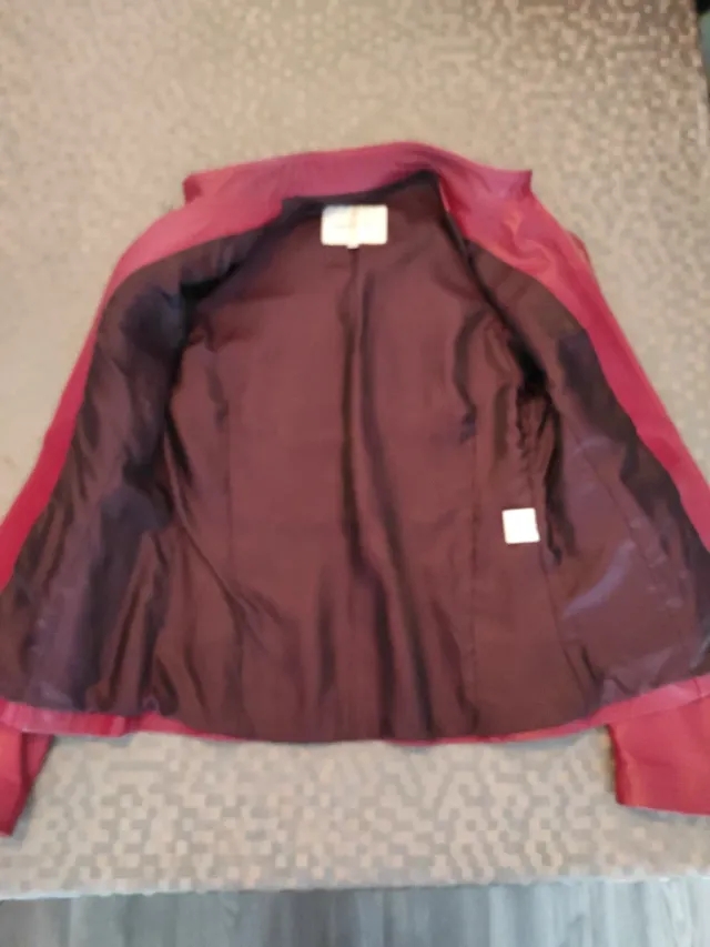 Chaqueta Piel Roja Mujer Talla S