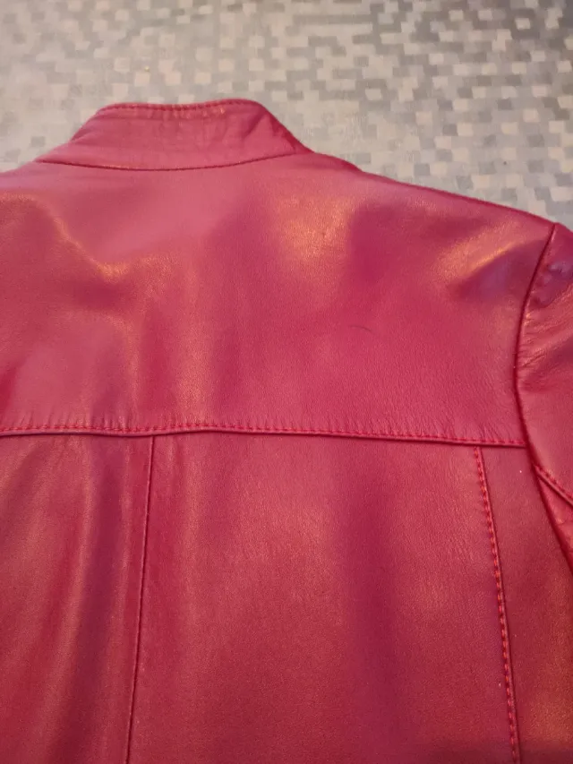 Chaqueta Piel Roja Mujer Talla S