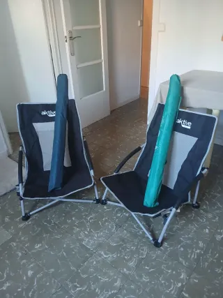 Sillas de Playa Plegables y Sombrillas