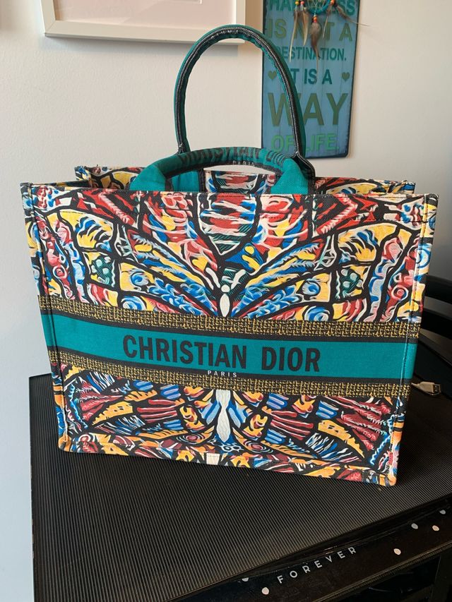 Bolso Christian Dior Multicolor y Verde