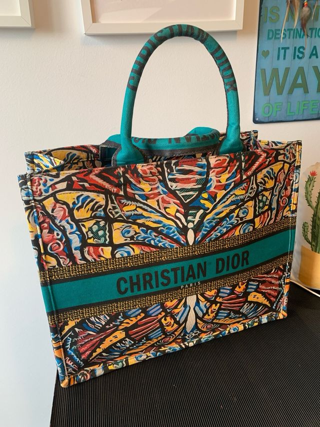 Bolso Christian Dior Multicolor y Verde