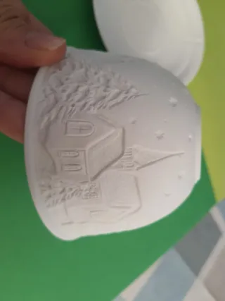 Portacandele Natale Ceramica Decorato