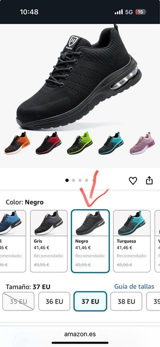 Zapatos de Seguridad Unisex Negros