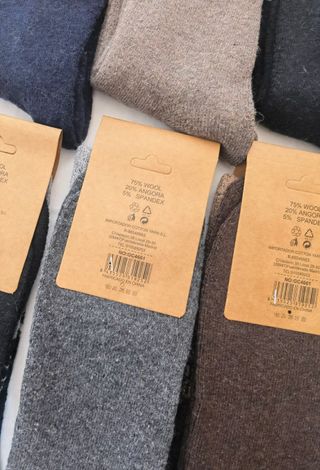 6 Pares Calcetines Térmicos Lana Hombre 40-46