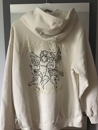 Sudadera Beige Talla S Oversized Mujer