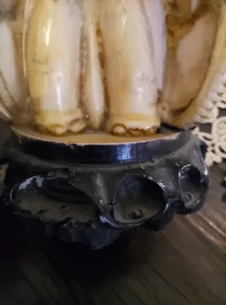 Vaso stile indiano beige e rosso