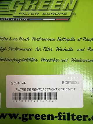 Filtro de aire Green G591024
