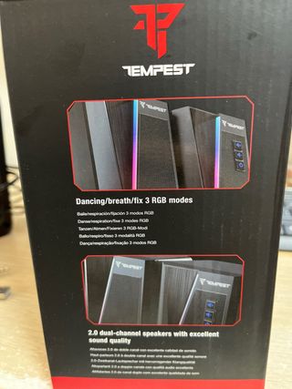 Altavoces Tempest M20 Negro y con luces led
