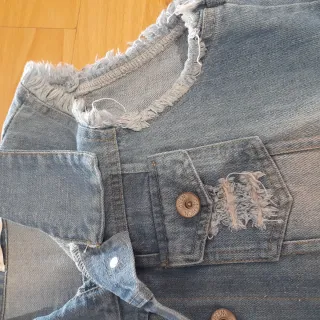 Chaleco vaquero mujer desgastado