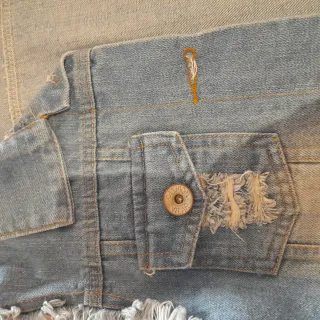 Chaleco vaquero mujer desgastado