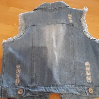 Chaleco vaquero mujer desgastado