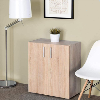 Mobile Madia con Doppia Anta e 2 Ripiani Interni M