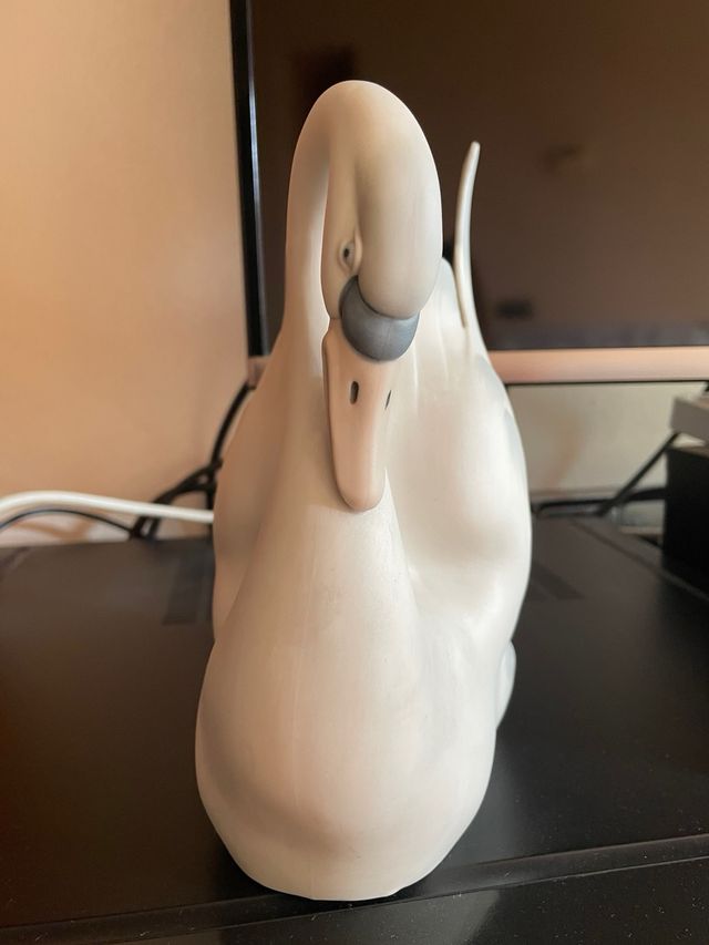 Figura Cisne Porcelana Decorativa