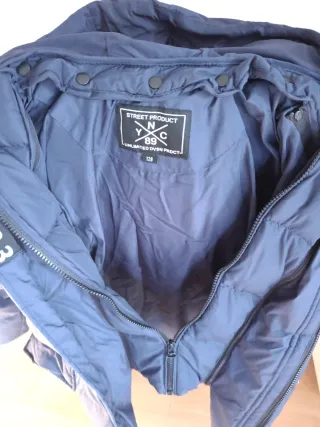 Chaqueta plumífero azul talla 7-8