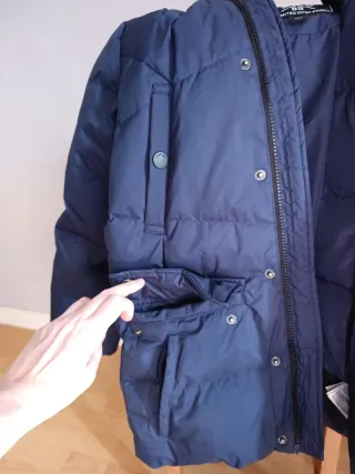 Chaqueta plumífero azul talla 7-8