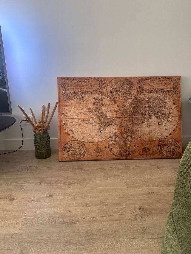 Quadro mappa antica del mondo