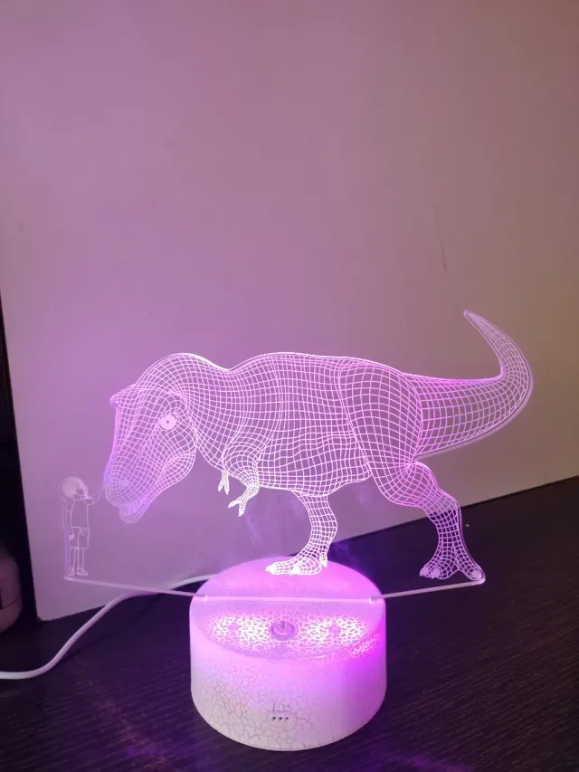 Lámpara 3D Dinosaurio y Pterodáctilos