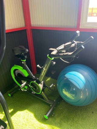 Bicicleta de Spinning Verde y Negra