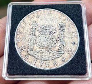 Moneda PLATA 8 Reales 1760 Mexico COLUMNARIO