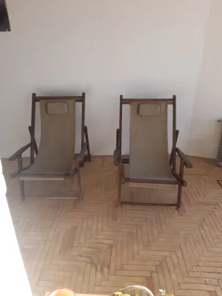 2 Hamacas de Madera Beige