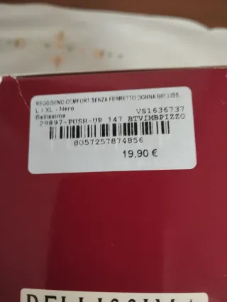 Reggiseno push up Bellissima nero