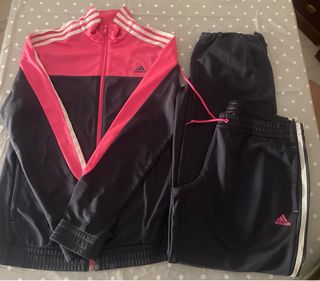 Chándal Adidas Mujer Gris y Rosa