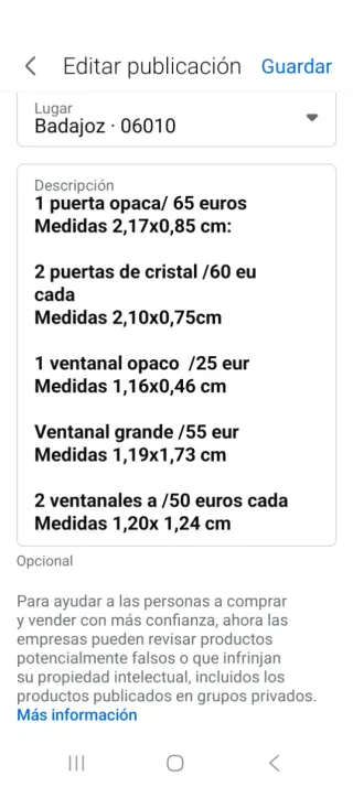 Puerta acristalada blanca y ventanas varias ,