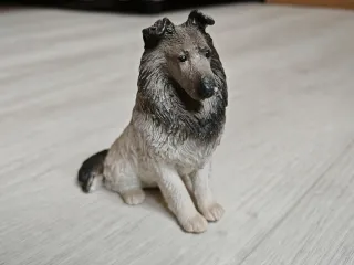 Statuetta Collie in gomma
