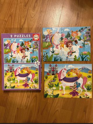 2 Puzzles Educa 20 Piezas Unicornios